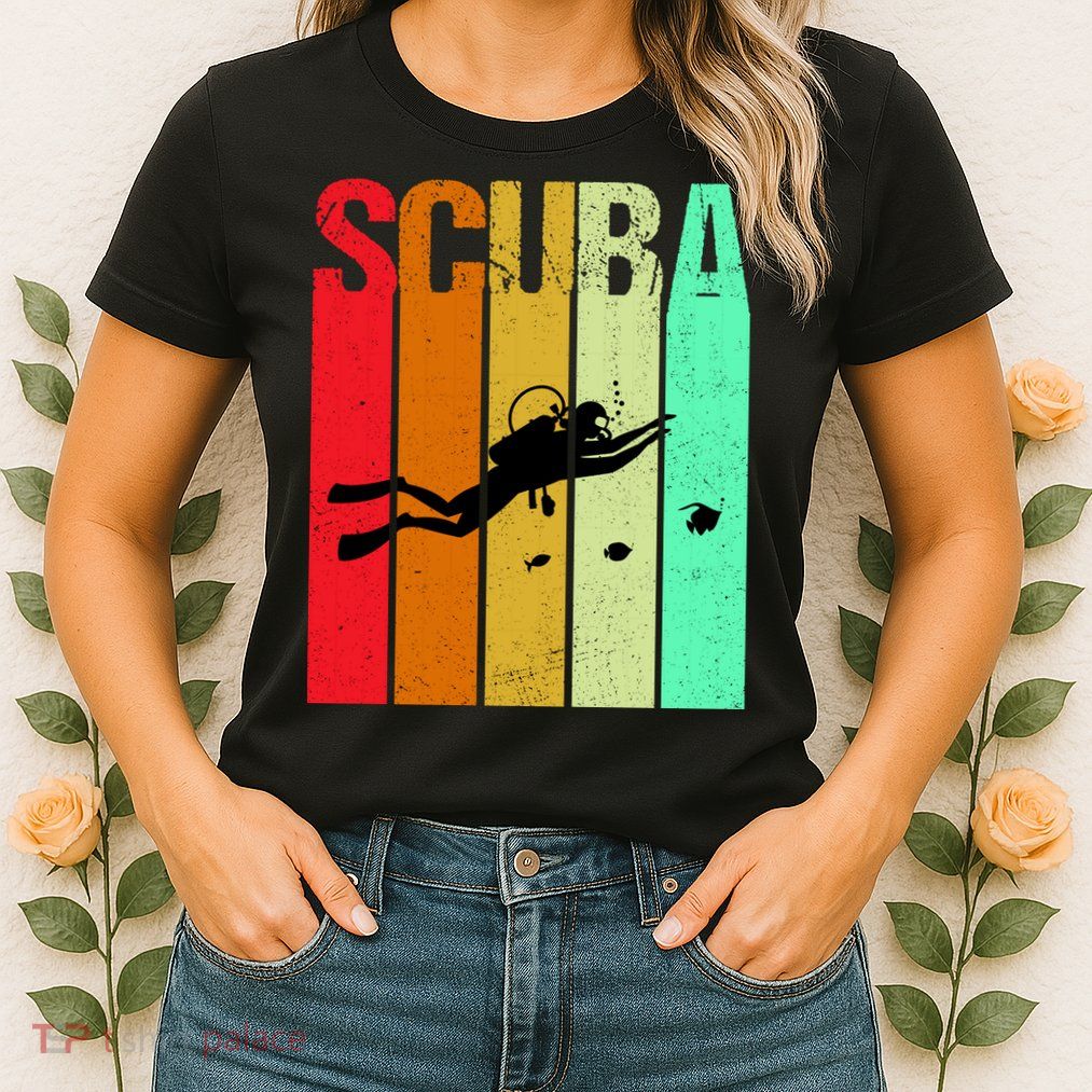 Scuba Retro Womens T-Shirt