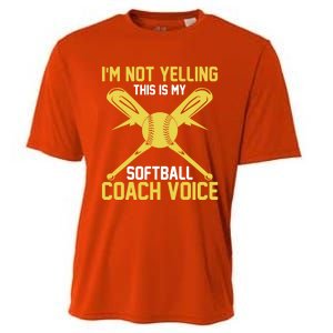 Softball Coaching Voice Great Gift Assistant Coach Softball Great Gift Cooling Performance Crew T-Shirt