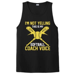 Softball Coaching Voice Great Gift Assistant Coach Softball Great Gift PosiCharge Competitor Tank