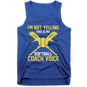 Softball Coaching Voice Great Gift Assistant Coach Softball Great Gift Tank Top