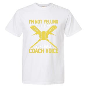 Softball Coaching Voice Great Gift Assistant Coach Softball Great Gift Garment-Dyed Heavyweight T-Shirt