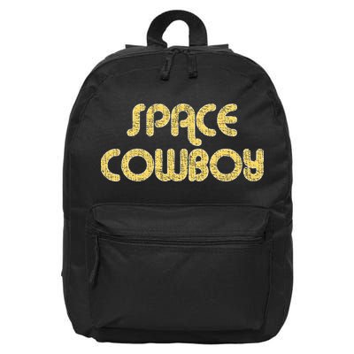 Space Cowboy Vintage Large Print Retro Distressed 16 in Basic Backpack