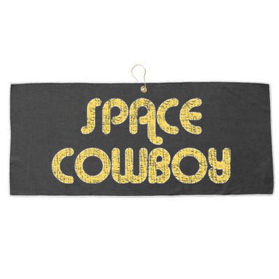 Space Cowboy Vintage Large Print Retro Distressed Large Microfiber Waffle Golf Towel