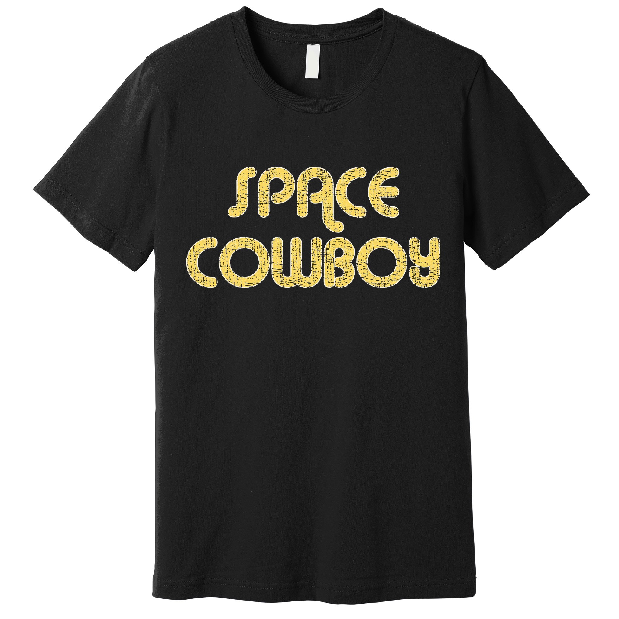 Space Cowboy Vintage Large Print Retro Distressed Premium T-Shirt