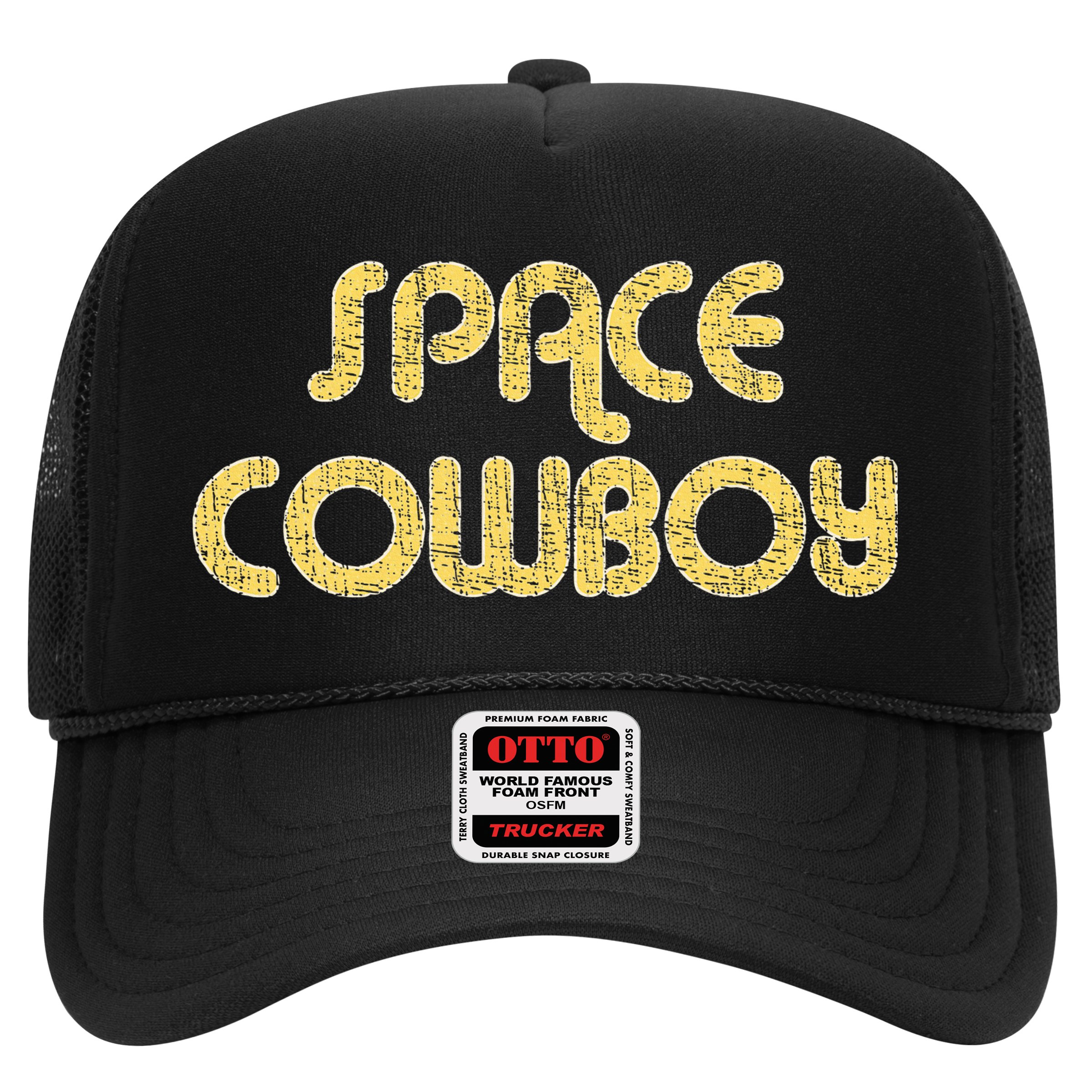 Space Cowboy Vintage Large Print Retro Distressed Hat