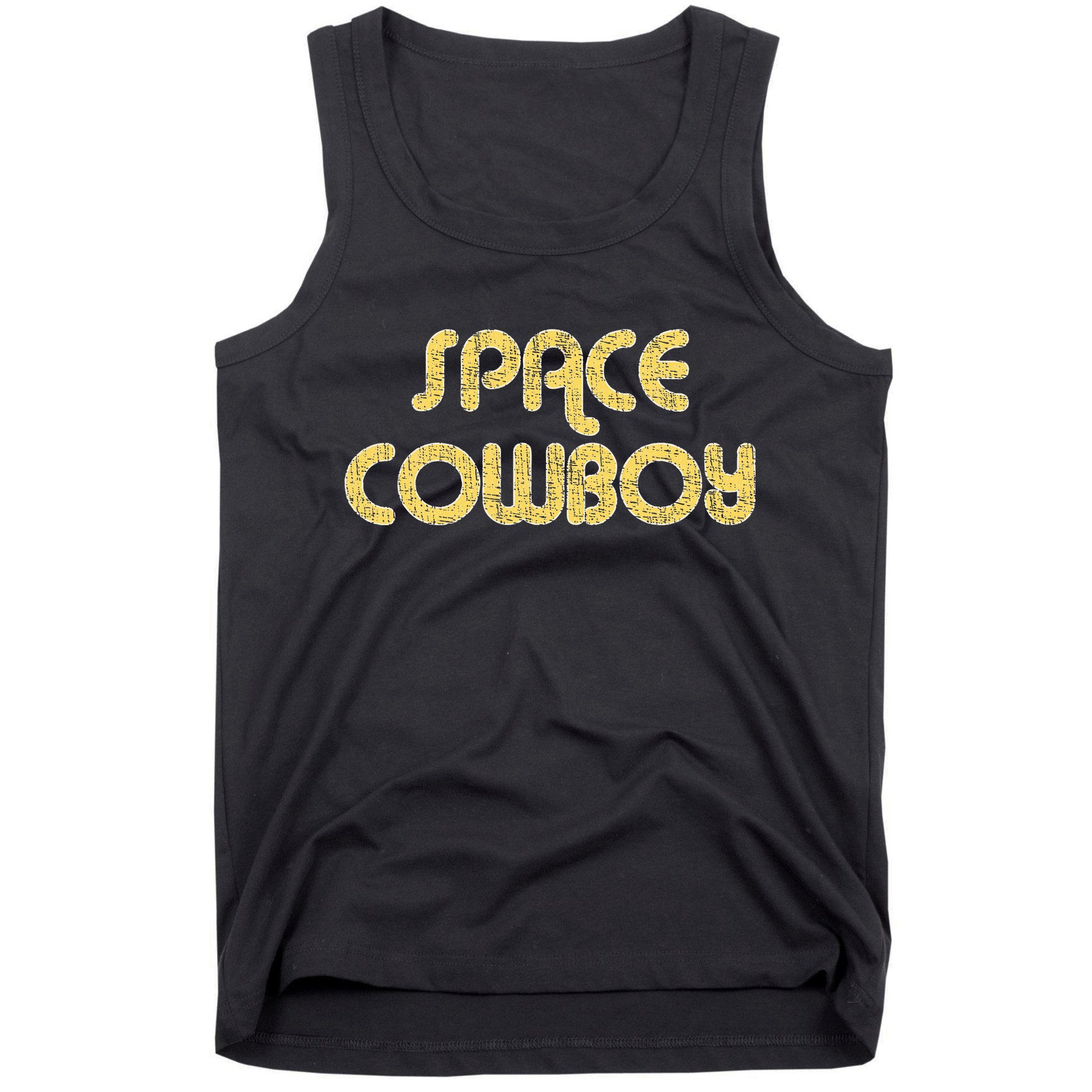Space Cowboy Vintage Large Print Retro Distressed Tank Top