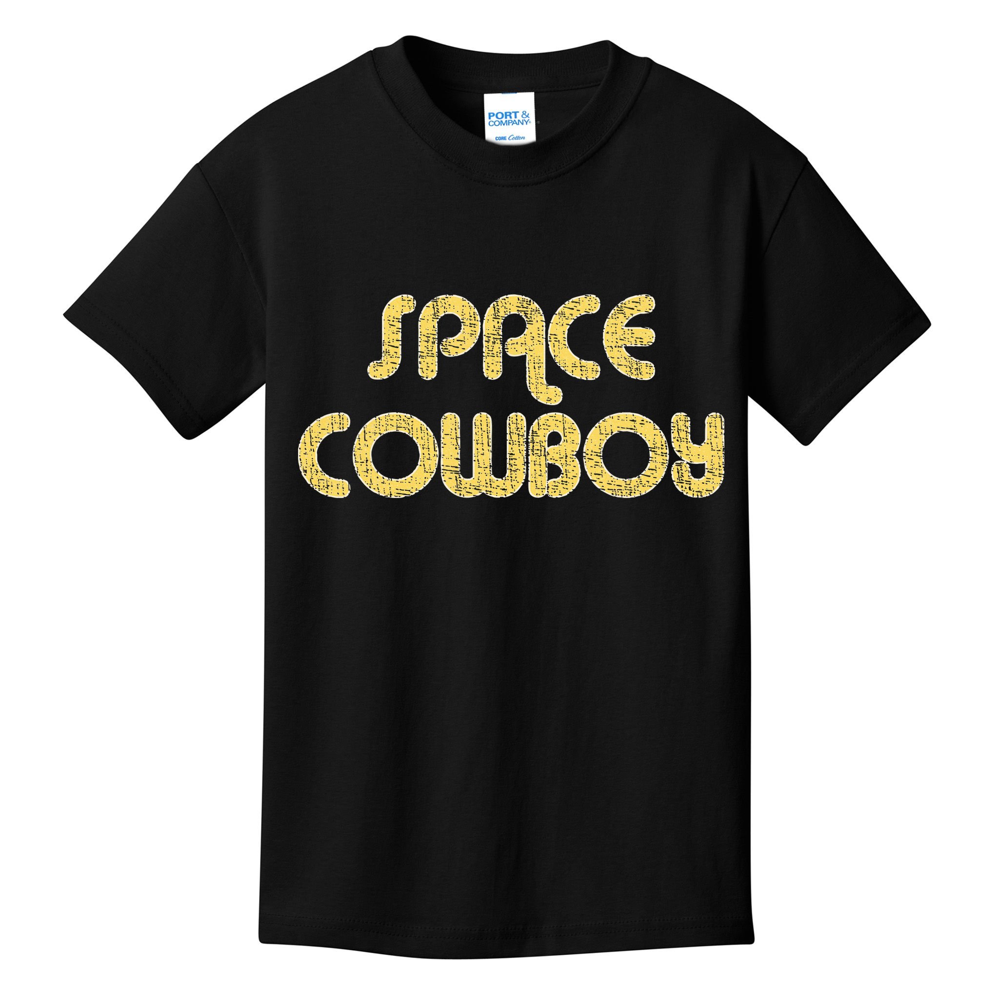 Space Cowboy Vintage Large Print Retro Distressed Kids T-Shirt