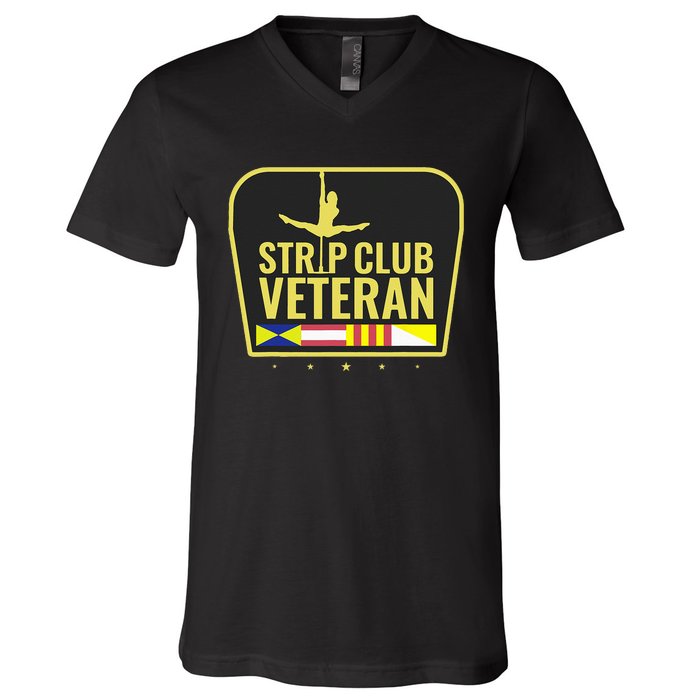 Strip Club Veteran V-Neck T-Shirt