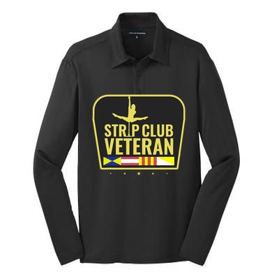 Strip Club Veteran Silk Touch Performance Long Sleeve Polo