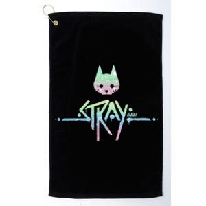 Stray Cat Video Game Gamer Funny Cute Trending Game Lover Cat Lover Platinum Collection Golf Towel