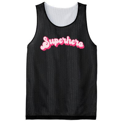 Superhero Cute Vintage Retro Halloween Super Hero Mesh Reversible Basketball Jersey Tank