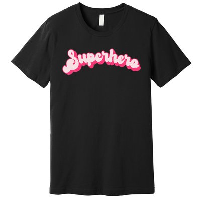 Superhero Cute Vintage Retro Halloween Super Hero Premium T-Shirt