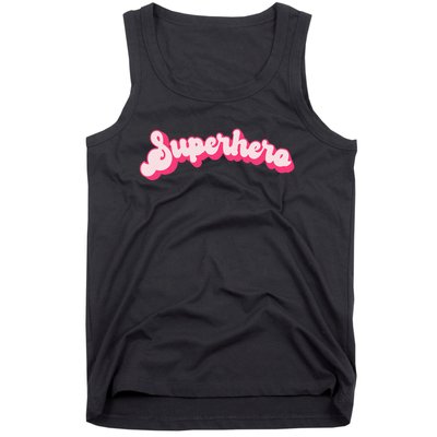 Superhero Cute Vintage Retro Halloween Super Hero Tank Top