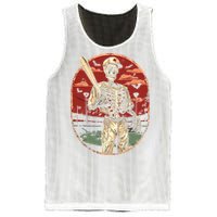 Spooky Creepy Vintage Baseball Skeleton Halloween Boy Mesh Reversible Basketball Jersey Tank