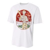 Spooky Creepy Vintage Baseball Skeleton Halloween Boy Performance Sprint T-Shirt