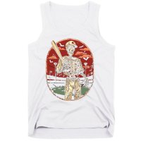 Spooky Creepy Vintage Baseball Skeleton Halloween Boy Tank Top