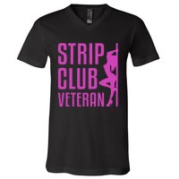 Strip Club Veteran Millitary Soldier Vintage V-Neck T-Shirt