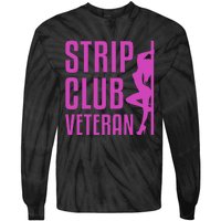 Strip Club Veteran Millitary Soldier Vintage Tie-Dye Long Sleeve Shirt