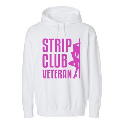 Strip Club Veteran Millitary Soldier Vintage Garment-Dyed Fleece Hoodie