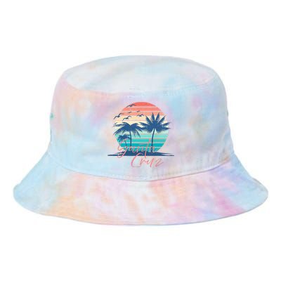 Santa Cruz Vintage Summer Vibes Beach Sunset Retro Palm Tree Tie Dye Newport Bucket Hat