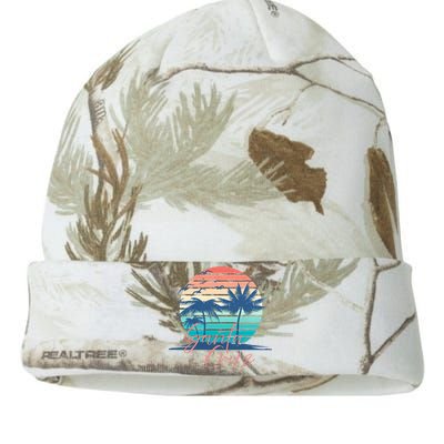 Santa Cruz Vintage Summer Vibes Beach Sunset Retro Palm Tree Kati Licensed 12" Camo Beanie