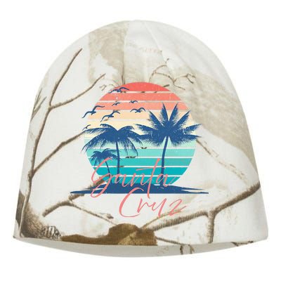 Santa Cruz Vintage Summer Vibes Beach Sunset Retro Palm Tree Kati - Camo Knit Beanie