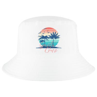 Santa Cruz Vintage Summer Vibes Beach Sunset Retro Palm Tree Cool Comfort Performance Bucket Hat
