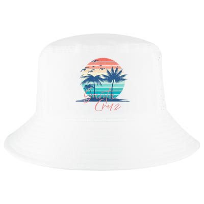 Santa Cruz Vintage Summer Vibes Beach Sunset Retro Palm Tree Cool Comfort Performance Bucket Hat