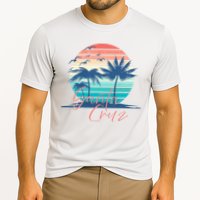 Santa Cruz Vintage Summer Vibes Beach Sunset Retro Palm Tree Performance Shirt