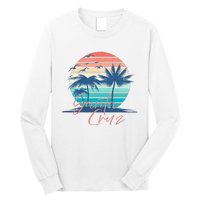 Santa Cruz Vintage Summer Vibes Beach Sunset Retro Palm Tree Long Sleeve Shirt