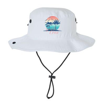 Santa Cruz Vintage Summer Vibes Beach Sunset Retro Palm Tree Bucket Hat