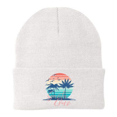 Santa Cruz Vintage Summer Vibes Beach Sunset Retro Palm Tree Beanie