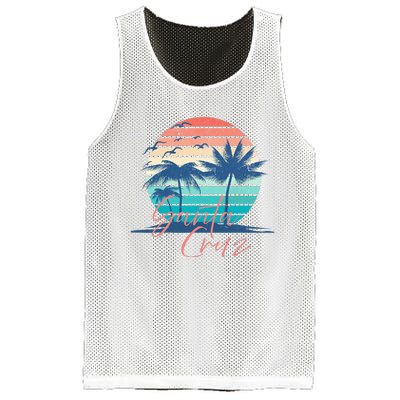 Santa Cruz Vintage Summer Vibes Beach Sunset Retro Palm Tree Mesh Reversible Basketball Jersey Tank