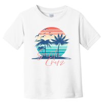 Santa Cruz Vintage Summer Vibes Beach Sunset Retro Palm Tree Toddler T-Shirt
