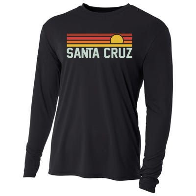 Santa Cruz Vintage Beach Sunset California Santa Cruz Summer Cooling Performance Long Sleeve Crew