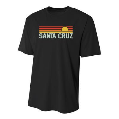 Santa Cruz Vintage Beach Sunset California Santa Cruz Summer Youth Performance Sprint T-Shirt