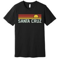 Santa Cruz Vintage Beach Sunset California Santa Cruz Summer Premium T-Shirt