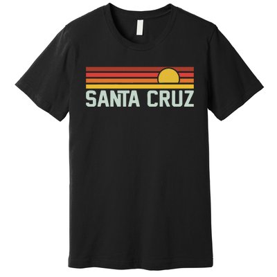 Santa Cruz Vintage Beach Sunset California Santa Cruz Summer Premium T-Shirt