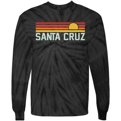 Santa Cruz Vintage Beach Sunset California Santa Cruz Summer Tie-Dye Long Sleeve Shirt