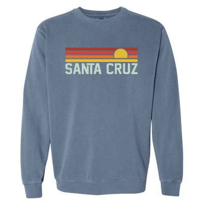 Santa Cruz Vintage Beach Sunset California Santa Cruz Summer Garment-Dyed Sweatshirt