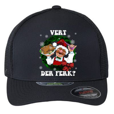 Swedish Chef Vert Der Ferk Christmas Swedish Chef Christmas Funny Flexfit Unipanel Trucker Cap