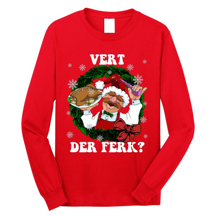 Swedish Chef Vert Der Ferk Christmas Swedish Chef Christmas Funny Long Sleeve Shirt