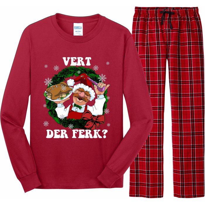 Swedish Chef Vert Der Ferk Christmas Swedish Chef Christmas Funny Long Sleeve Pajama Set