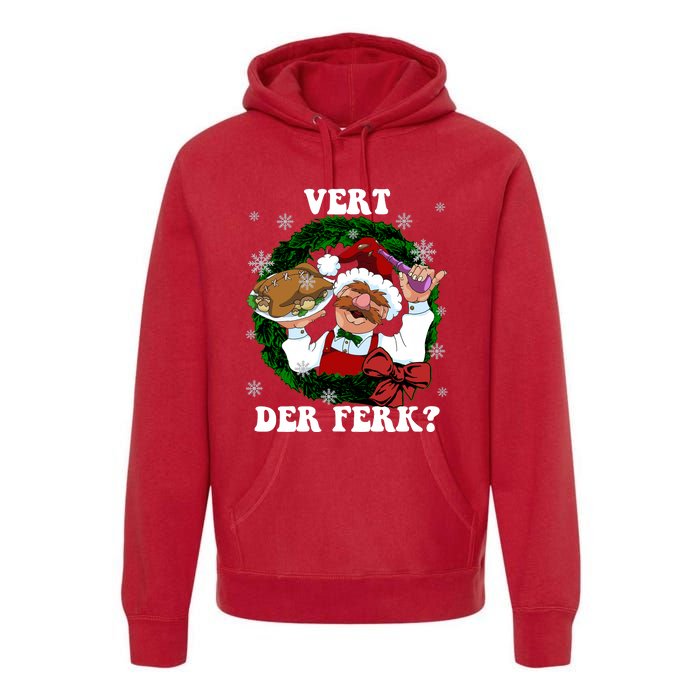 Swedish Chef Vert Der Ferk Christmas Swedish Chef Christmas Funny Premium Hoodie