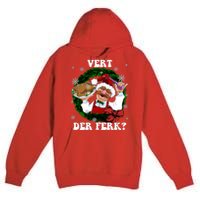 Swedish Chef Vert Der Ferk Christmas Swedish Chef Christmas Funny Premium Pullover Hoodie