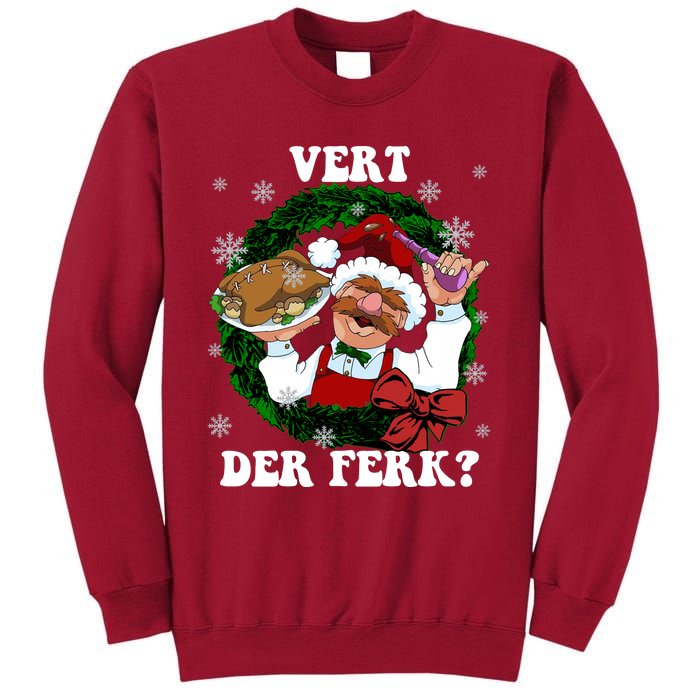 Swedish Chef Vert Der Ferk Christmas Swedish Chef Christmas Funny Tall Sweatshirt