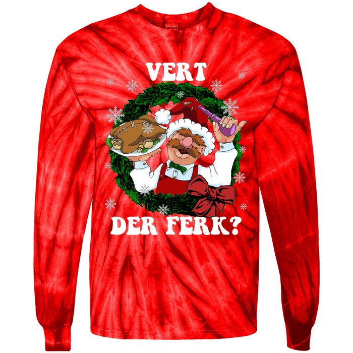 Swedish Chef Vert Der Ferk Christmas Swedish Chef Christmas Funny Tie-Dye Long Sleeve Shirt