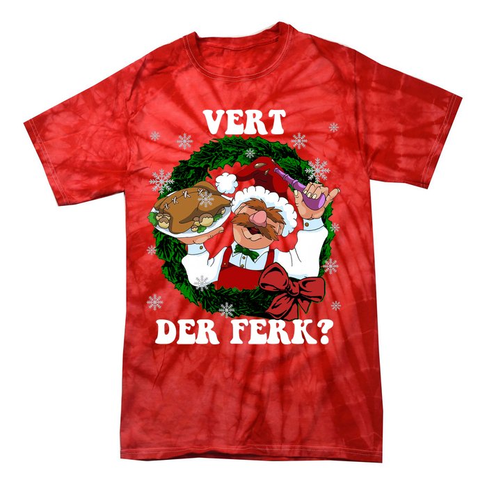 Swedish Chef Vert Der Ferk Christmas Swedish Chef Christmas Funny Tie-Dye T-Shirt