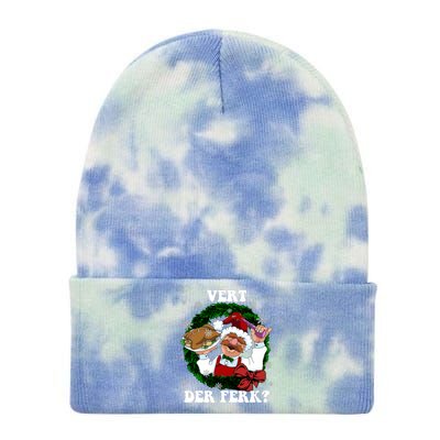 Swedish Chef Vert Der Ferk Christmas Swedish Chef Christmas Funny Tie Dye 12in Knit Beanie