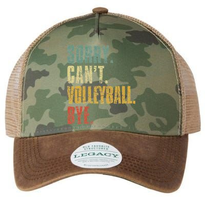 Sorry Cant Volleyball Bye Retro Volleyball Sayings Men Women Legacy Tie Dye Trucker Hat